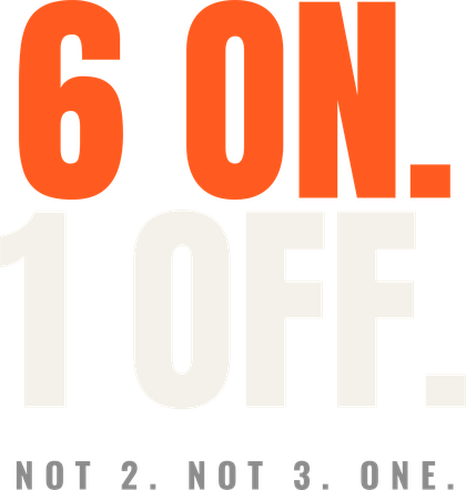 6 On. 1 Off.