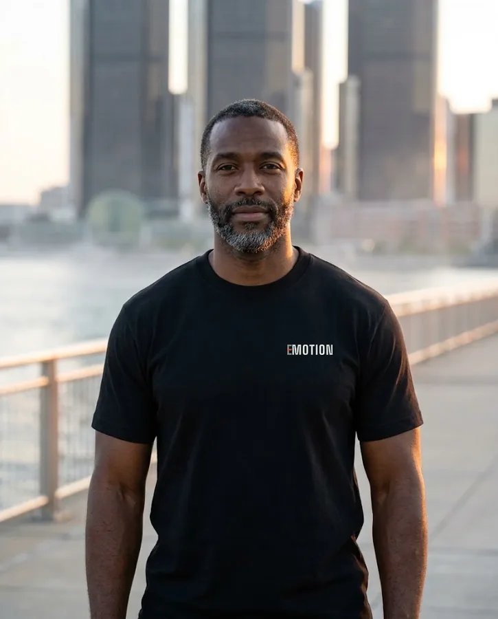 Motion tee on model